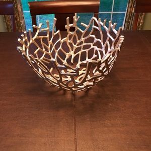 Nordstrom Silver-Coated Coral Bowl